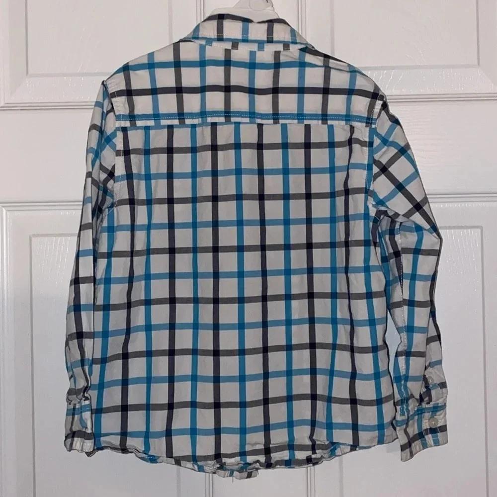 Boys Long Sleeve Button Down Shirt Size 5/6 - Picture 2 of 2